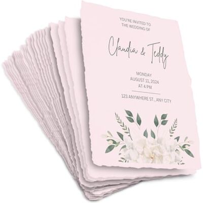 WANDERINGS Roze A4 handgemaakt papier met gestikte rand – 21 x 30 cm – 150 g/m² – 50 vellen textuurpapier – perfect voor lichte aquarel, tekeningen, schetsen, afdrukken en gemengde media – zuurvrij WANDERINGS Roze A4 handgemaakt papier met gestikte rand – 21 x 30 cm – 150 g/m² – 50 vellen textuurpapier – perfect voor lichte aquarel, tekeningen, schetsen, afdrukken en gemengde media – zuurvrij