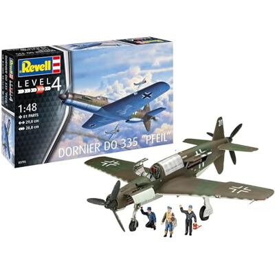Revell Modelbouw Do335 pijl bouwset schaal 1:48 81-delig knutselset vanaf 12 jaar nauwkeurig vliegtuigmodel met realistische details Revell Modelbouw Do335 pijl bouwset schaal 1:48 81-delig knutselset vanaf 12 jaar nauwkeurig vliegtuigmodel met realistische details