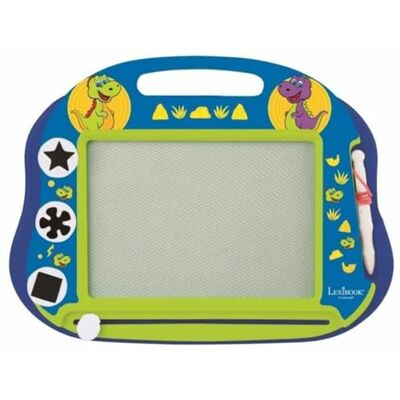 Lexibook Magische bord, meerkleurig, dinosaurus, artistiek en creatief speelgoed voor meisjes en jongens, magnetisch, met stylus en stempels om te tekenen, blauw, CRDINO550 Lexibook Magische bord, meerkleurig, dinosaurus, artistiek en creatief speelgoed voor meisjes en jongens, magnetisch, met stylus en stempels om te tekenen, blauw, CRDINO550