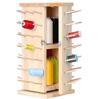 New brothread 84 spoelen (DIY tot 93 spoelen) 360° Volledig Roterende Houten draadrek garenplank ordenen draadhouder Organizer voor Naaien, Quilten, Borduren, Haarvlechten en Sieraden New brothread 84 spoelen (DIY tot 93 spoelen) 360° Volledig Roterende Houten draadrek garenplank ordenen draadhouder Organizer voor Naaien, Quilten, Borduren, Haarvlechten en Sieraden