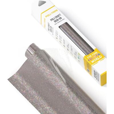 POLI-TAPE POLI-FLEX PEARL GLITTER Glitterfolie voor textiel, flexibele folie met glittereffect, om op te strijken, plotterfolie voor DIY T-shirts, meerkleurig, 30,5 cm x 61 cm POLI-TAPE POLI-FLEX PEARL GLITTER Glitterfolie voor textiel, flexibele folie met glittereffect, om op te strijken, plotterfolie voor DIY T-shirts, meerkleurig, 30,5 cm x 61 cm