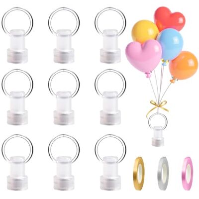 ZhouWei 10 stuks ballongewichten, bevat 3 linten van 10 m gewicht voor heliumballonnen, heliumballonnen, ballongewicht, feestdecoratie (rond) ZhouWei 10 stuks ballongewichten, bevat 3 linten van 10 m gewicht voor heliumballonnen, heliumballonnen, ballongewicht, feestdecoratie (rond)