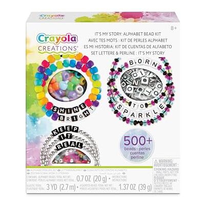 CRAYOLA Fashion Angels – set creëer je alfabet kralen armbanden – It's My Story, creatieve activiteit en cadeau-idee voor meisjes vanaf 8 jaar. CRAYOLA Fashion Angels – set creëer je alfabet kralen armbanden – It's My Story, creatieve activiteit en cadeau-idee voor meisjes vanaf 8 jaar.