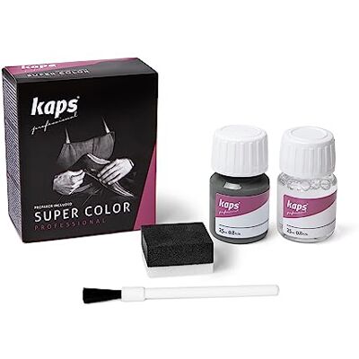 Kaps Super Color Kleuring voor natuurlijk leer, kunstleer en textiel, 25 ml, meerdere kleuren, 115 Dark Grey Kaps Super Color Kleuring voor natuurlijk leer, kunstleer en textiel, 25 ml, meerdere kleuren, 115 Dark Grey