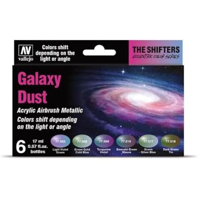 Vallejo 077092 Galaxy Dust verf, 17 ml, 6 stuks Vallejo 077092 Galaxy Dust verf, 17 ml, 6 stuks