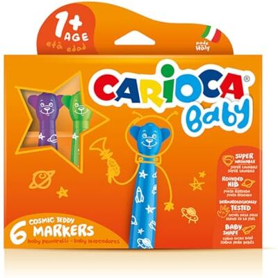 CARIOCA Teddy Markers BABY 6 stuks CARIOCA Teddy Markers BABY 6 stuks
