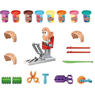 Play-Doh , Hair Salon Creative Hairdresser (kapsalon), creatief spel voor kinderen vanaf 3 jaar, 8 potjes van 56 g niet-giftig, drie kleuren Play-Doh , Hair Salon Creative Hairdresser (kapsalon), creatief spel voor kinderen vanaf 3 jaar, 8 potjes van 56 g niet-giftig, drie kleuren