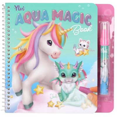 Depesche Ylvi Aqua Magic Book 14085 Livre de coloriage avec 5 pages de motifs licorne magiques à colorier avec de l'eau, stylo à eau à remplir Depesche Ylvi Aqua Magic Book 14085 Livre de coloriage avec 5 pages de motifs licorne magiques à colorier avec de l'eau, stylo à eau à remplir