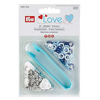Prym Love Press Fasteners Jersey Brass 8 mm, Metaal, Blauw, 14 x 9,3 x 2,5 cm Prym Love Press Fasteners Jersey Brass 8 mm, Metaal, Blauw, 14 x 9,3 x 2,5 cm
