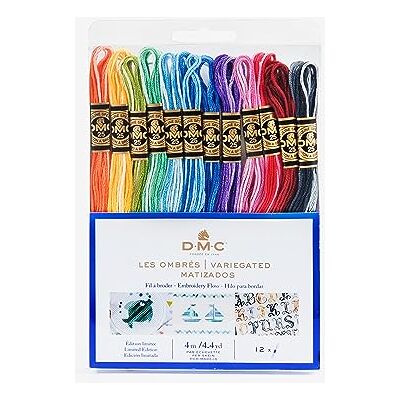 DMC Assortiment van speciaal gemalen garen 117MC – schaduwkleuren, 100% katoen – 12 strengen van 4 meter borduurgaren, ideaal kruissteek, Braziliaanse armband, knutselen DMC Assortiment van speciaal gemalen garen 117MC – schaduwkleuren, 100% katoen – 12 strengen van 4 meter borduurgaren, ideaal kruissteek, Braziliaanse armband, knutselen