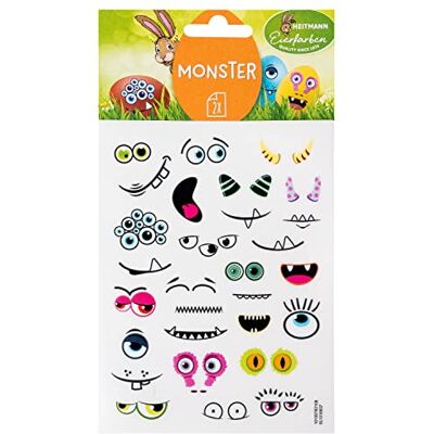 Heitmann Eierfarben Monster sticker 2 vellen motief 1018607 meerkleurig Heitmann Eierfarben Monster sticker 2 vellen motief 1018607 meerkleurig