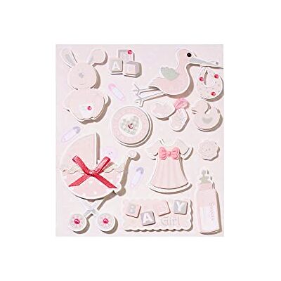Hobbyfun 3D-sticker Baby Girl II Hobbyfun 3D-sticker Baby Girl II