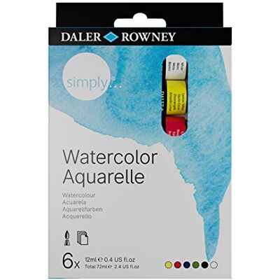 Daler Rowney 134500006 – creatieve vrijetijdsset – Simply aquarelset – 6 x 12 ml Daler Rowney 134500006 – creatieve vrijetijdsset – Simply aquarelset – 6 x 12 ml