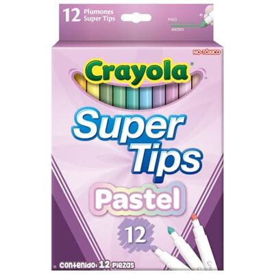 CRAYOLA 12 viltstiften met superpunt pastel CRAYOLA 12 viltstiften met superpunt pastel