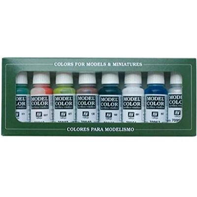 Vallejo VAL70137 modelverf, 8 stuks, verschillende kleuren, 1 stuk Vallejo VAL70137 modelverf, 8 stuks, verschillende kleuren, 1 stuk