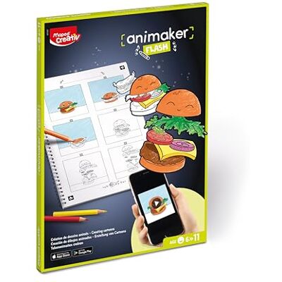 Maped Creativ Animaker Flash Pop – animatie maken – complete set met kleurboek + potloden en benodigdheden, handleiding en toegang tot de Animaker-app – vanaf 6 jaar Maped Creativ Animaker Flash Pop – animatie maken – complete set met kleurboek + potloden en benodigdheden, handleiding en toegang tot de Animaker-app – vanaf 6 jaar