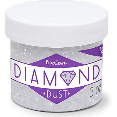 FloraCraft Diamond Dust glitter helder glas 85 g FloraCraft Diamond Dust glitter helder glas 85 g