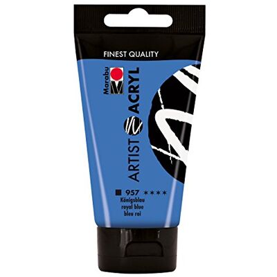 Marabu 10111430 acrylverf, koningsblauw, 75 ml (1 stuk) Marabu 10111430 acrylverf, koningsblauw, 75 ml (1 stuk)