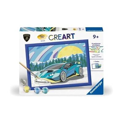 Ravensburger CreArt Kids 18 x 24 cm – kunstnummer – Lamborghini – schilderset op nummer – vanaf 7 jaar – 25842 Ravensburger CreArt Kids 18 x 24 cm – kunstnummer – Lamborghini – schilderset op nummer – vanaf 7 jaar – 25842