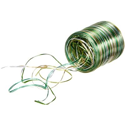 PRÄSENT Prasent Raphia Rayon, 50 m, groen/meerkleurig lint PRÄSENT Prasent Raphia Rayon, 50 m, groen/meerkleurig lint