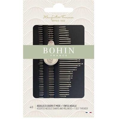 Bohin assortiment naalden met inrijger – 40 naalden Bohin assortiment naalden met inrijger – 40 naalden