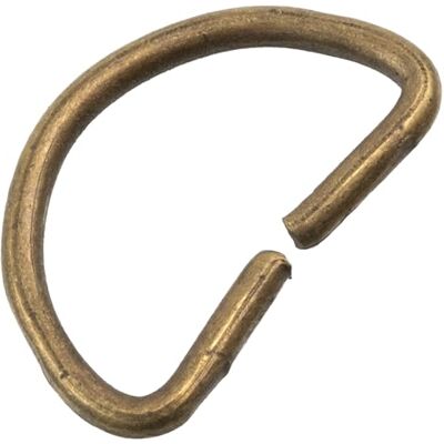 AERZETIX Set van 12 ringen "D" halve maan metaal in antieke kleur lussen 25 mm geschikt voor het maken van tassen accessoires knutselprojecten textiel decoratie AERZETIX Set van 12 ringen "D" halve maan metaal in antieke kleur lussen 25 mm geschikt voor het maken van tassen accessoires knutselprojecten textiel decoratie