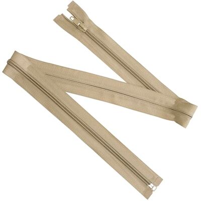 AERZETIX Set van 8 spiraalritsen nr. 5 65 cm deelbaar met schuif van nylon polyester metaal beige kleur naaien creaties DIY textiel AERZETIX Set van 8 spiraalritsen nr. 5 65 cm deelbaar met schuif van nylon polyester metaal beige kleur naaien creaties DIY textiel