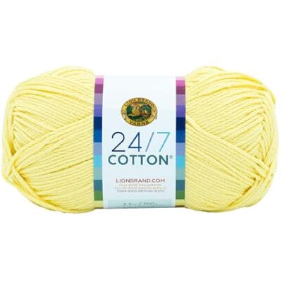 Lion Brand Yarn Company Katoenen garen, 100% katoen, citroen, 15,24 x 6,35 x 6,35 cm Lion Brand Yarn Company Katoenen garen, 100% katoen, citroen, 15,24 x 6,35 x 6,35 cm