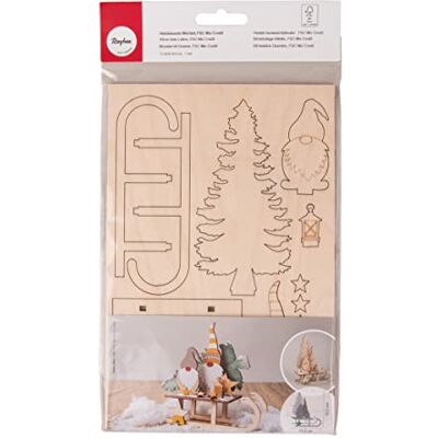 Rayher 46671505 Bouwset van FSC-gecertificeerd elfhout, naturel, 11,5 x 5 x 16,5 cm, 12-delige set, kerstdecoratie om te knutselen en te schilderen Rayher 46671505 Bouwset van FSC-gecertificeerd elfhout, naturel, 11,5 x 5 x 16,5 cm, 12-delige set, kerstdecoratie om te knutselen en te schilderen