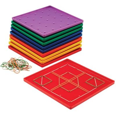 Learning Resources Geometrisch dienblad met 5 x 5 pluggen, 10 stuks, Engelse versie Learning Resources Geometrisch dienblad met 5 x 5 pluggen, 10 stuks, Engelse versie