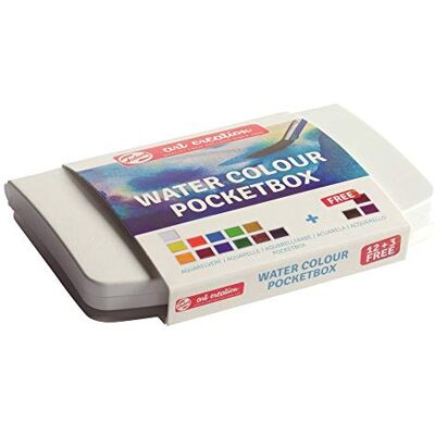 Talens Art Creation Aquarelbox met 15 halve schalen en 1 penseel Talens Art Creation Aquarelbox met 15 halve schalen en 1 penseel