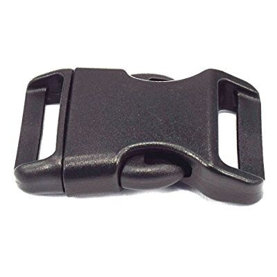 FeeJoo 50 stuks kunststof gespen voor paracord-armbanden, 1,9 cm, zwart FeeJoo 50 stuks kunststof gespen voor paracord-armbanden, 1,9 cm, zwart
