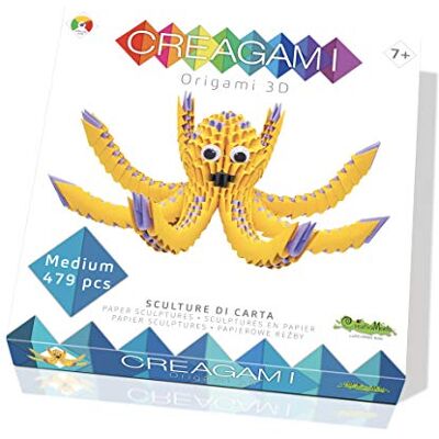 CreativaMente Creagami schattig octopus creatief spel, origami, modulair, meerkleurig, 722 CreativaMente Creagami schattig octopus creatief spel, origami, modulair, meerkleurig, 722