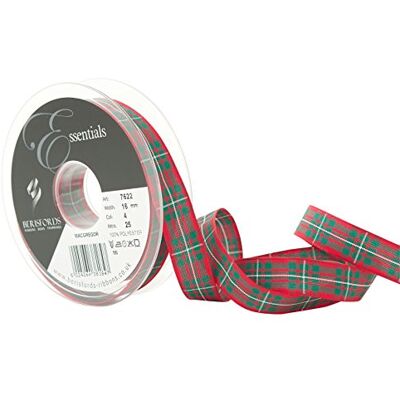 Berisfords Tartan Polyester Macgregor, 10,4 x 10,4 x 2 cm Berisfords Tartan Polyester Macgregor, 10,4 x 10,4 x 2 cm