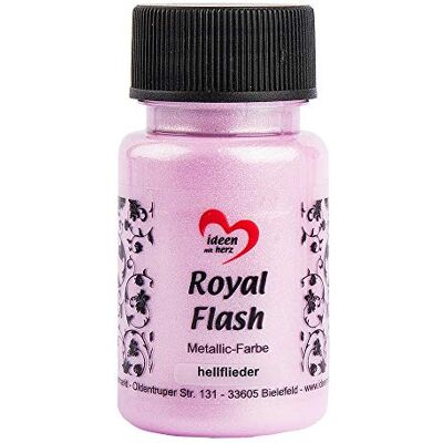 Ideen mit Herz Royal Flash Metallic acrylverf van 50 ml met de fijnste glitter, licht lila Ideen mit Herz Royal Flash Metallic acrylverf van 50 ml met de fijnste glitter, licht lila