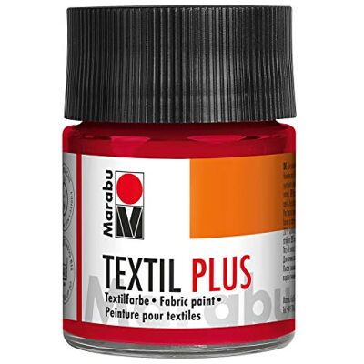 Marabu Textil Plus Textielverf, karmijnrood, 50 ml – per 1 stuk Marabu Textil Plus Textielverf, karmijnrood, 50 ml – per 1 stuk