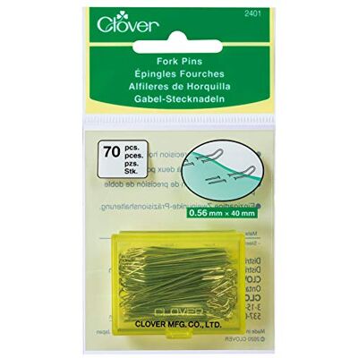 Clover Fork Pins, 70 stuks vorkpennen, metaal, zilver, eenheidsmaat Clover Fork Pins, 70 stuks vorkpennen, metaal, zilver, eenheidsmaat