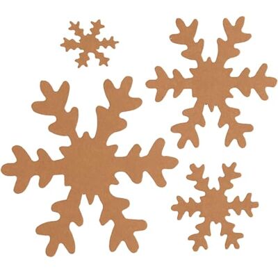 Creativ Sneeuwvlok, diameter 3+5+8+10 cm, dikte 350 g, natuur, 16 stuks Creativ Sneeuwvlok, diameter 3+5+8+10 cm, dikte 350 g, natuur, 16 stuks