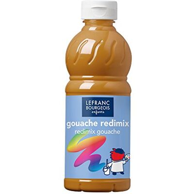 Lefranc Bourgeois Redimix vloeibare gouache voor kinderen fles 500 ml goud Lefranc Bourgeois Redimix vloeibare gouache voor kinderen fles 500 ml goud