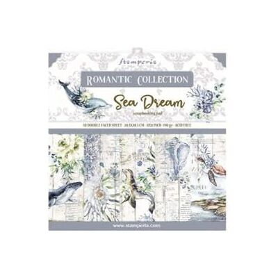 Stamperia Internationaal, KFT -Mini Scrapbooking Romantisch Sea Dream, meerkleurig, 20 x 20 cm Stamperia Internationaal, KFT -Mini Scrapbooking Romantisch Sea Dream, meerkleurig, 20 x 20 cm