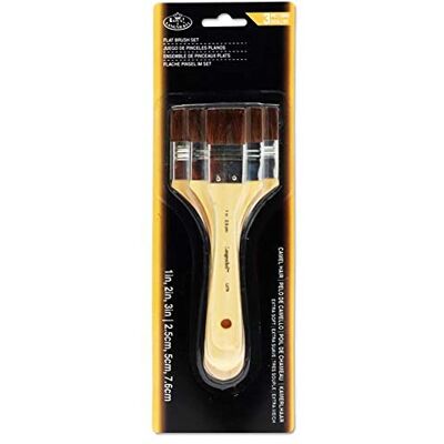 Royal & Langnickel Verpakking met 3 brocha's van Pelo de Camello bruin (maat groot) Royal & Langnickel Verpakking met 3 brocha's van Pelo de Camello bruin (maat groot)