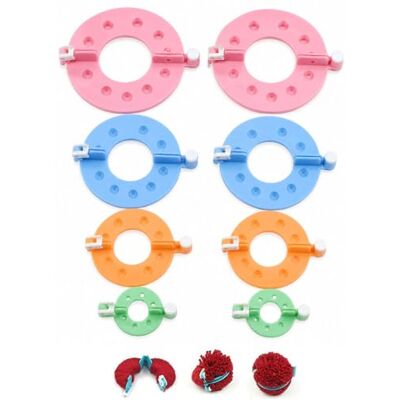 Uteruik Pom Pom Maker Craft Pompons 4 stuks set 4 maten pompons klaverblad pompon maker fluff bal weaver breinaald craft DIY Naalden Pompons machine Uteruik Pom Pom Maker Craft Pompons 4 stuks set 4 maten pompons klaverblad pompon maker fluff bal weaver breinaald craft DIY Naalden Pompons machine