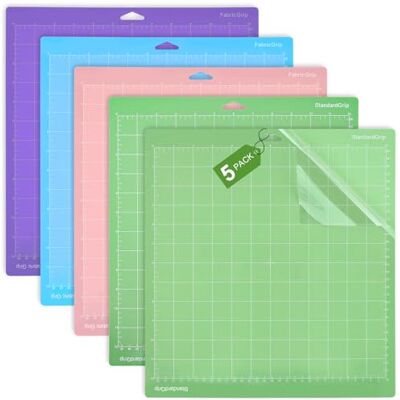 LEAZZLE 5 stuks 30,5 x 30,5 cm, snijmat voor Cricut Maker 3/Explore 3/Air/Air 2, snijmat met 4 verschillende lijmen, reservesnijmat met transparante folie, stofdicht LEAZZLE 5 stuks 30,5 x 30,5 cm, snijmat voor Cricut Maker 3/Explore 3/Air/Air 2, snijmat met 4 verschillende lijmen, reservesnijmat met transparante folie, stofdicht