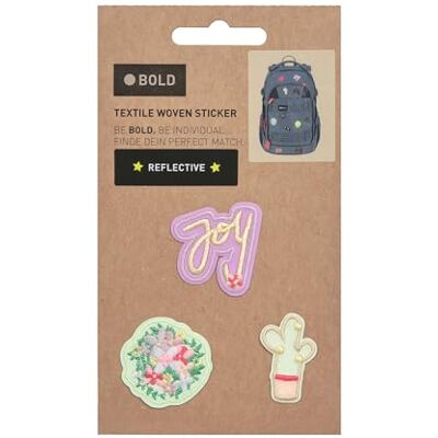 Lässig Laessig Textielstickers (3 stuks) )/Bold Match Textiel Sticker Joy Paars Lässig Laessig Textielstickers (3 stuks) )/Bold Match Textiel Sticker Joy Paars