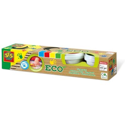 Creative 24926 Eco wasbare vingerverf, groenblauw/rood/geel, 110 ml, set van 4 Creative 24926 Eco wasbare vingerverf, groenblauw/rood/geel, 110 ml, set van 4