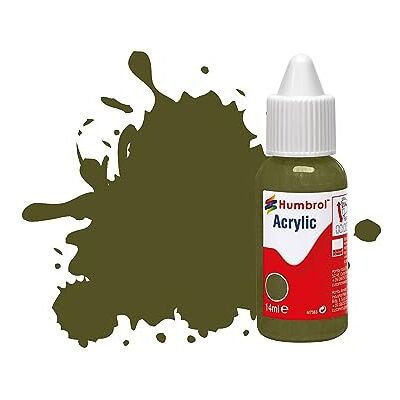 Humbrol Acrylverf voor modelbouw DB0155 nr. 155 – olijf mat (14 ml) voor modellen, kunststof, metaal, hout, glas, keramiek en meer Humbrol Acrylverf voor modelbouw DB0155 nr. 155 – olijf mat (14 ml) voor modellen, kunststof, metaal, hout, glas, keramiek en meer
