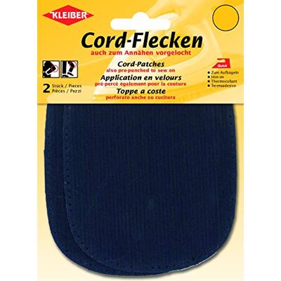 Kleiber Opstrijkbare of naaibare patches voor ellebogen en knieën, donkerblauw, 2 stuks per verpakking Kleiber Opstrijkbare of naaibare patches voor ellebogen en knieën, donkerblauw, 2 stuks per verpakking