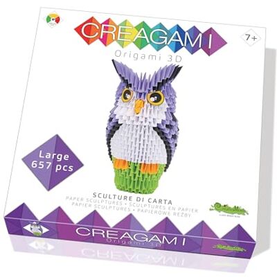 CreativaMente Creagami Origami 3D Eule 657 delen CreativaMente Creagami Origami 3D Eule 657 delen