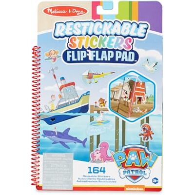 Melissa & Doug Paw Patrol Adventure Bay herbruikbare stickers, activiteitenblok, stickerboek, 3+, cadeau voor jongens of meisjes Melissa & Doug Paw Patrol Adventure Bay herbruikbare stickers, activiteitenblok, stickerboek, 3+, cadeau voor jongens of meisjes