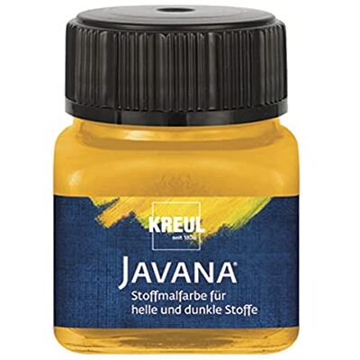 KREUL JAVANA, textielverf, 40 graden, opak, 20 ml, geel/goud KREUL JAVANA, textielverf, 40 graden, opak, 20 ml, geel/goud